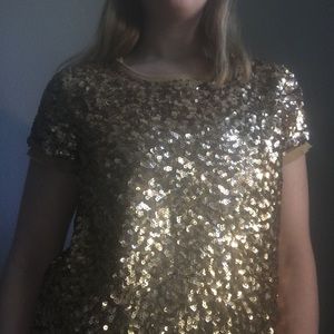 Gold sequined top